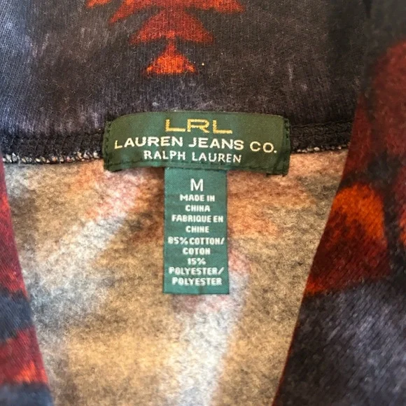 LRL Lauren Ralph Lauren Aztec Jacket- Blazer- Tribal- Shawl Collar- Women’s M - Picture 3 of 8